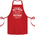 This Is What a Retired Postman Looks Like Cotton Apron 100% Organic Red