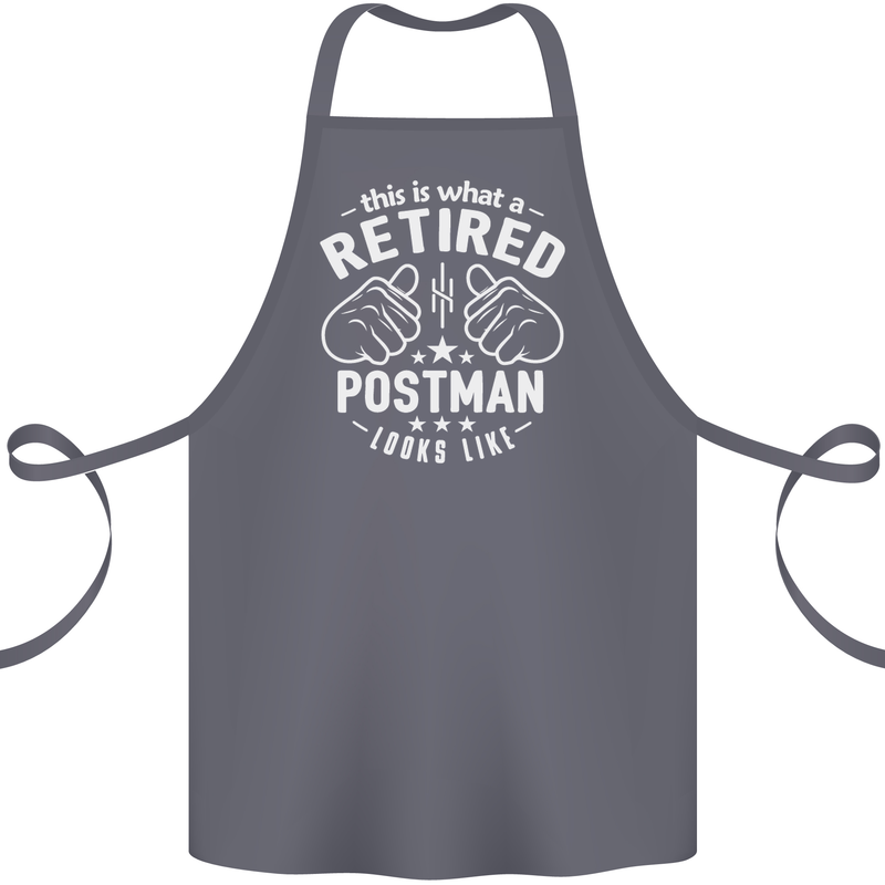 This Is What a Retired Postman Looks Like Cotton Apron 100% Organic Steel