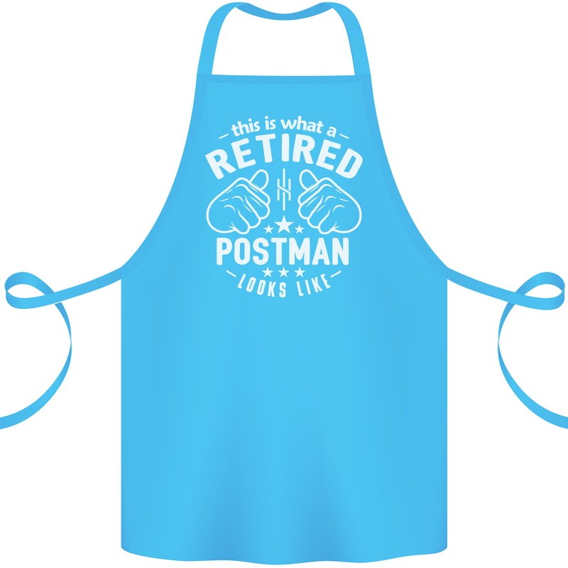 This Is What a Retired Postman Looks Like Cotton Apron 100% Organic Turquoise