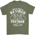 This Is What a Retired Postman Looks Like Mens T-Shirt Cotton Gildan Military Green