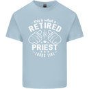 This Is What a Retired Priest Looks Like Mens Cotton T-Shirt Tee Top Light Blue