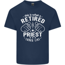 This Is What a Retired Priest Looks Like Mens Cotton T-Shirt Tee Top Navy Blue