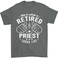 This Is What a Retired Priest Looks Like Mens T-Shirt Cotton Gildan Charcoal