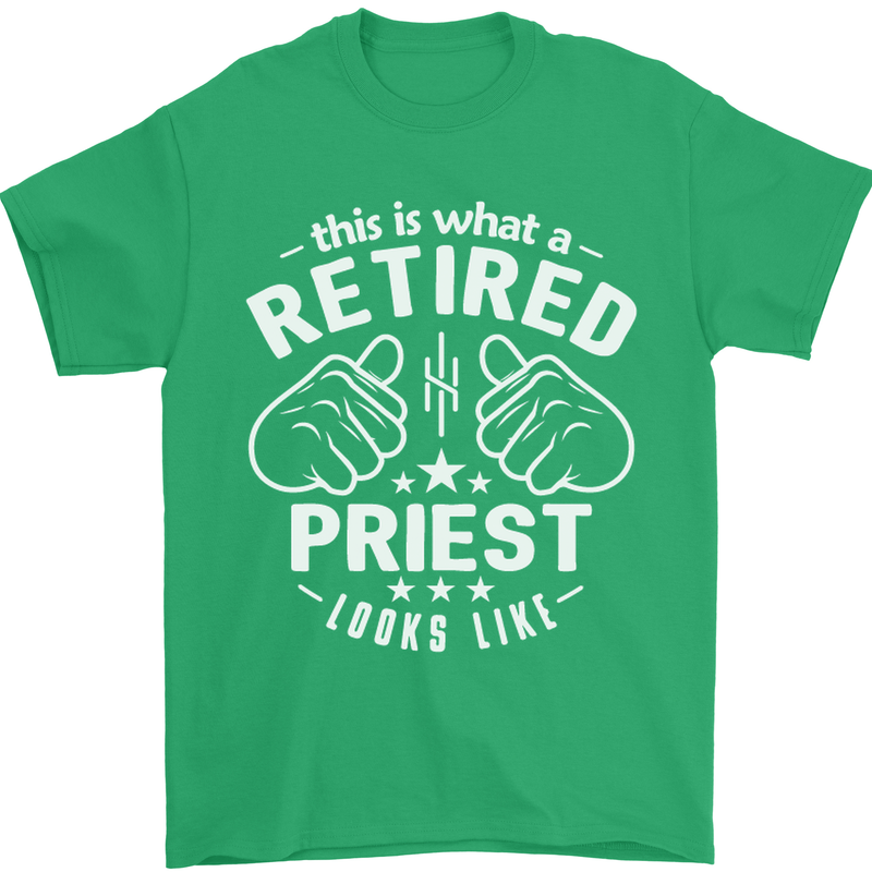 This Is What a Retired Priest Looks Like Mens T-Shirt Cotton Gildan Irish Green