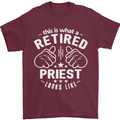 This Is What a Retired Priest Looks Like Mens T-Shirt Cotton Gildan Maroon