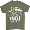 This Is What a Retired Priest Looks Like Mens T-Shirt Cotton Gildan Military Green