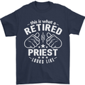 This Is What a Retired Priest Looks Like Mens T-Shirt Cotton Gildan Navy Blue