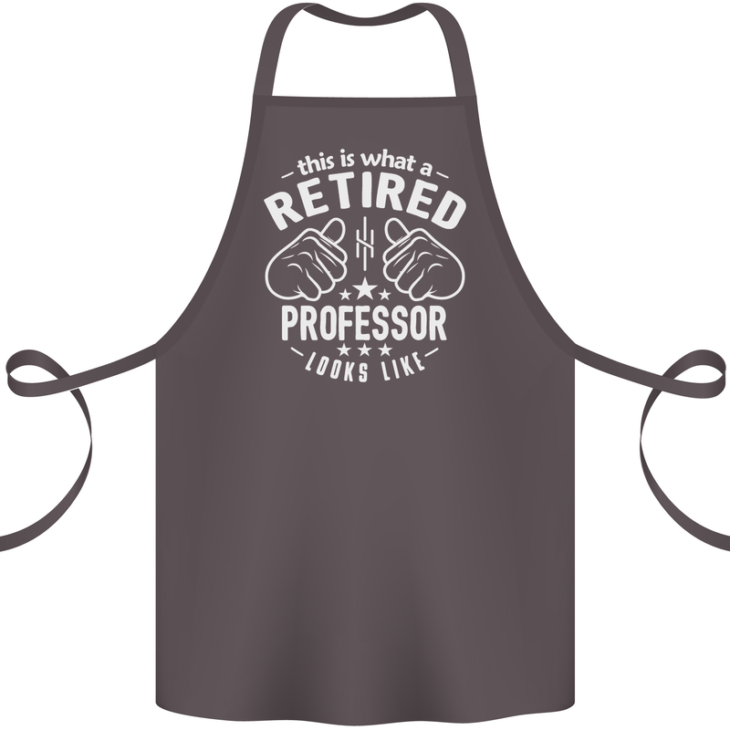 This Is What a Retired Professor Looks Like Cotton Apron 100% Organic Dark Grey