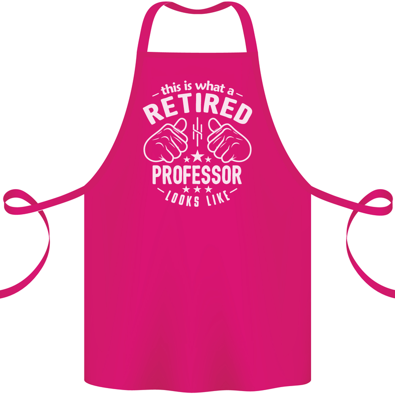 This Is What a Retired Professor Looks Like Cotton Apron 100% Organic Pink