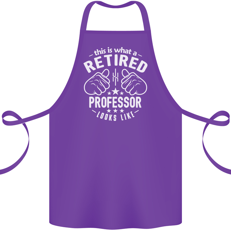 This Is What a Retired Professor Looks Like Cotton Apron 100% Organic Purple
