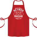 This Is What a Retired Professor Looks Like Cotton Apron 100% Organic Red