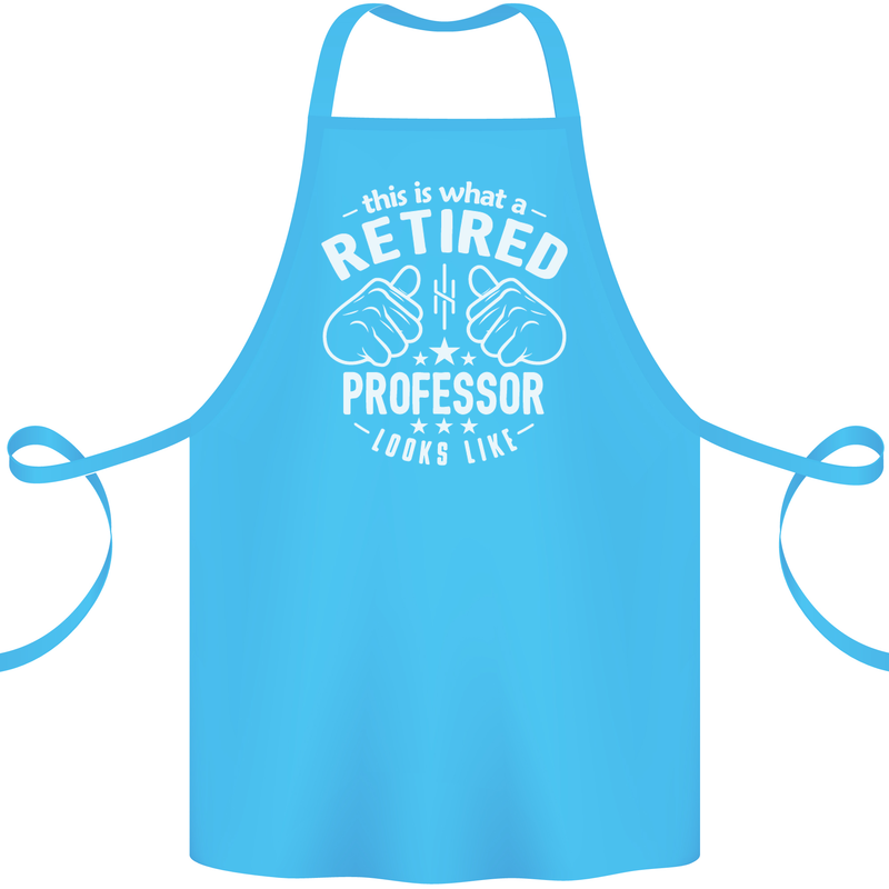 This Is What a Retired Professor Looks Like Cotton Apron 100% Organic Turquoise