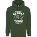 This Is What a Retired Professor Looks Like Mens 80% Cotton Hoodie Forest Green
