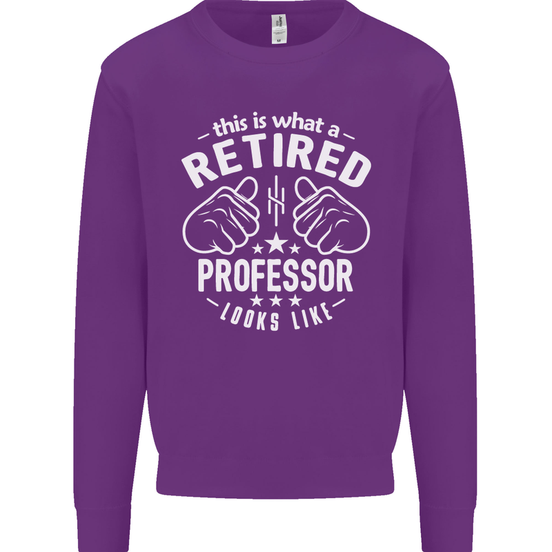 This Is What a Retired Professor Looks Like Mens Sweatshirt Jumper Purple