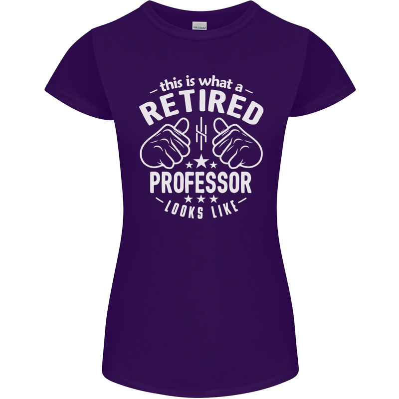 This Is What a Retired Professor Looks Like Womens Petite Cut T-Shirt Purple