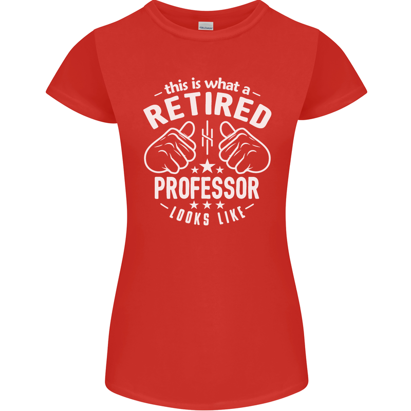 This Is What a Retired Professor Looks Like Womens Petite Cut T-Shirt Red
