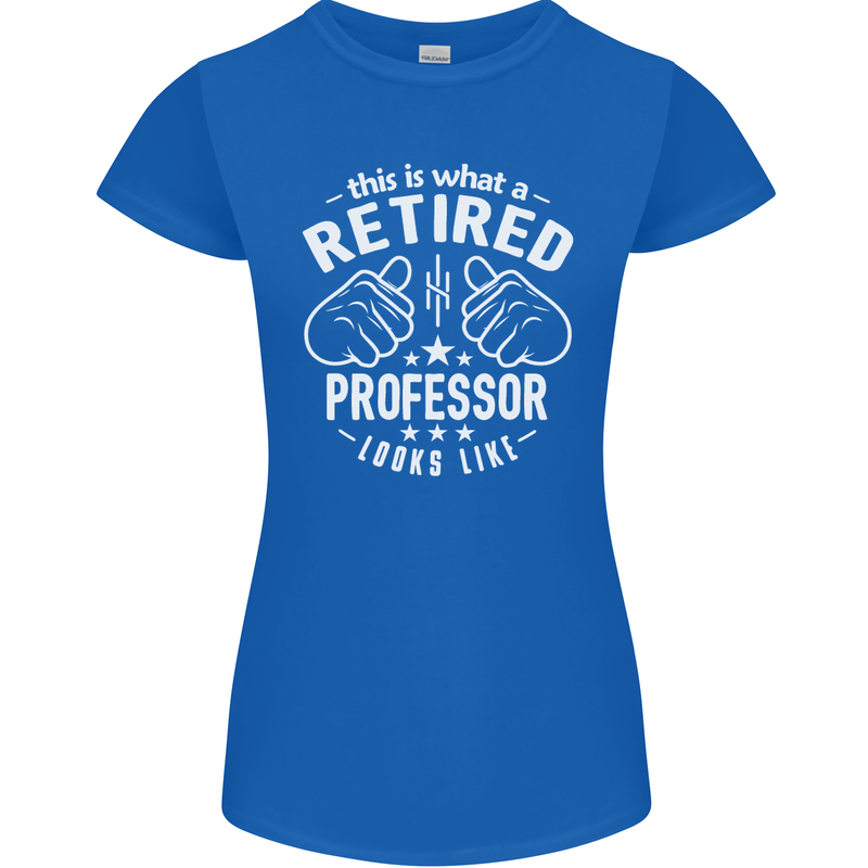 This Is What a Retired Professor Looks Like Womens Petite Cut T-Shirt Royal Blue