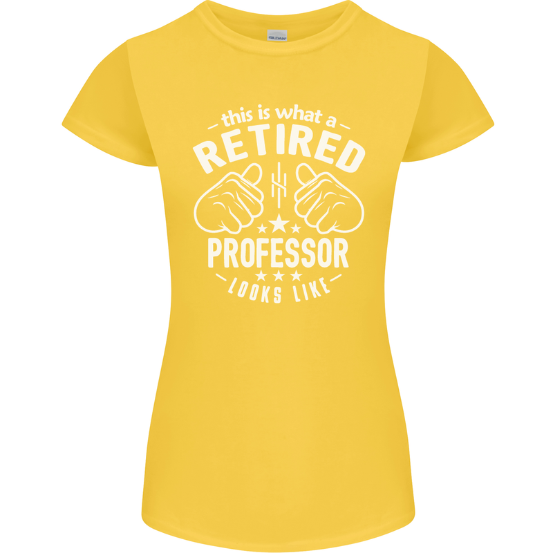 This Is What a Retired Professor Looks Like Womens Petite Cut T-Shirt Yellow