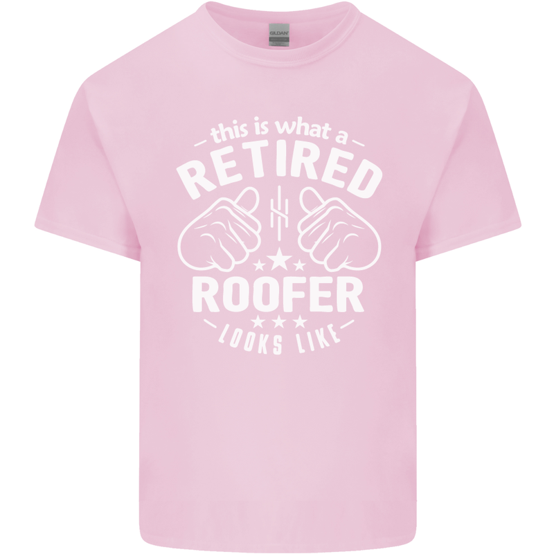 This Is What a Retired Roofer Looks Like Mens Cotton T-Shirt Tee Top Light Pink