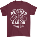 This Is What a Retired Sailor Looks Like Mens T-Shirt Cotton Gildan Maroon