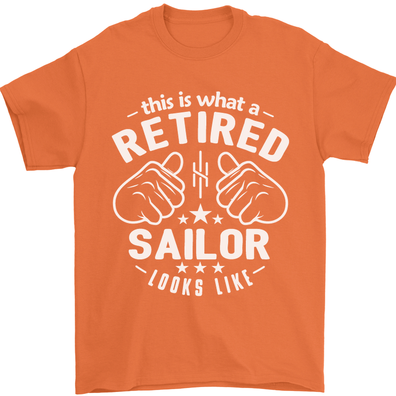 This Is What a Retired Sailor Looks Like Mens T-Shirt Cotton Gildan Orange