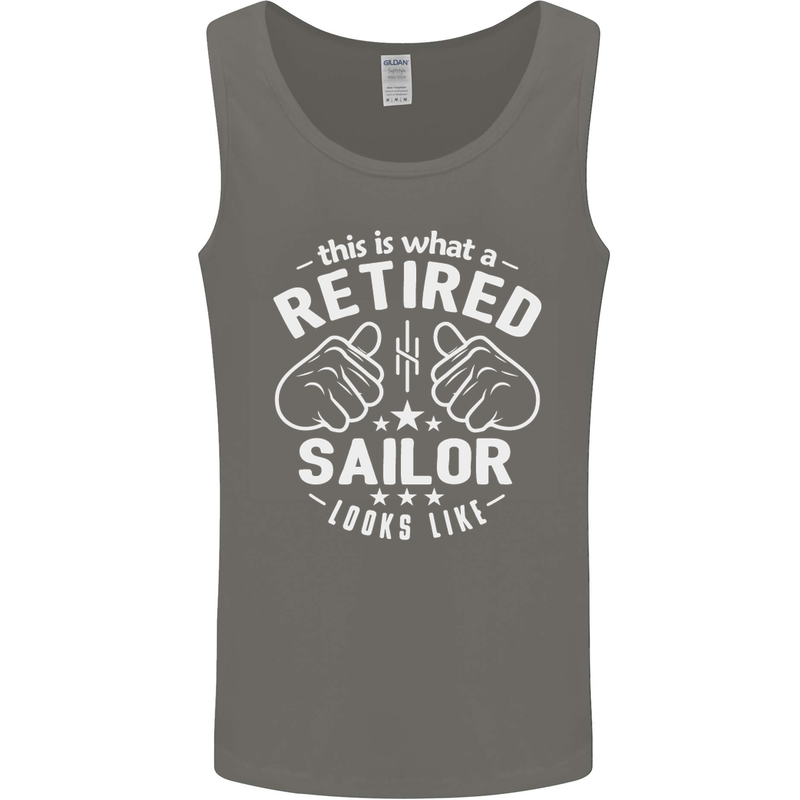 This Is What a Retired Sailor Looks Like Mens Vest Tank Top Charcoal