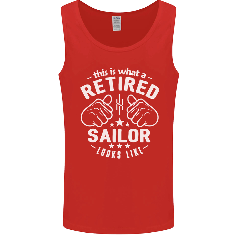 This Is What a Retired Sailor Looks Like Mens Vest Tank Top Red