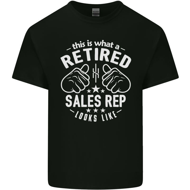 This Is What a Retired Sales Rep Looks Like Mens Cotton T-Shirt Tee Top Black