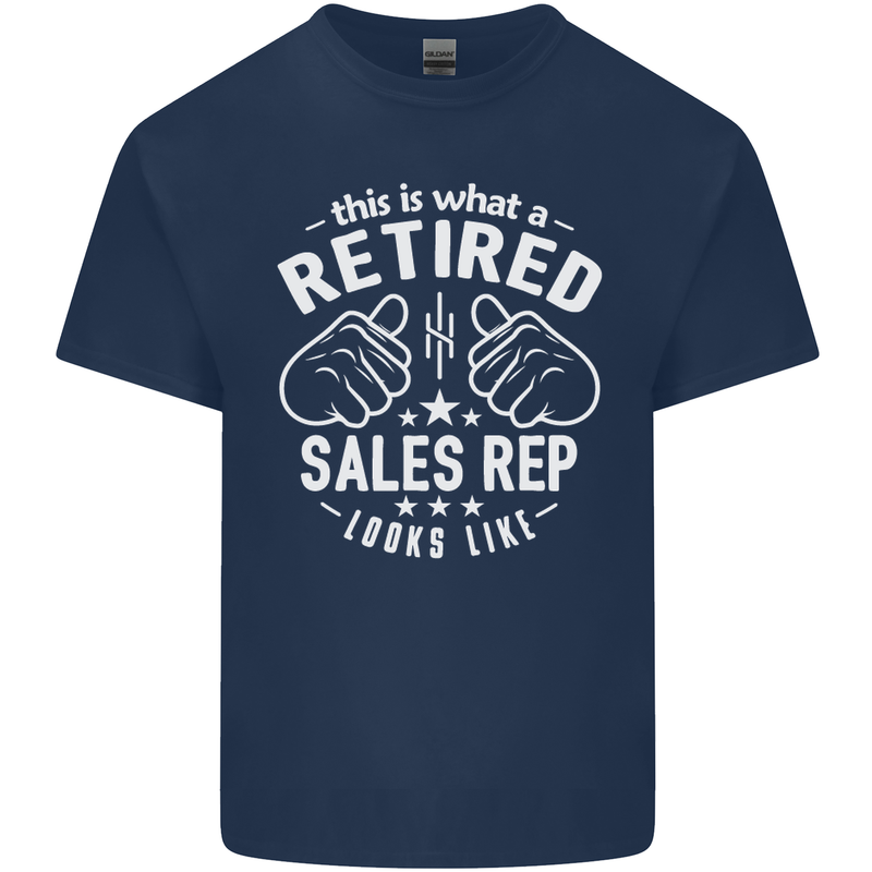 This Is What a Retired Sales Rep Looks Like Mens Cotton T-Shirt Tee Top Navy Blue