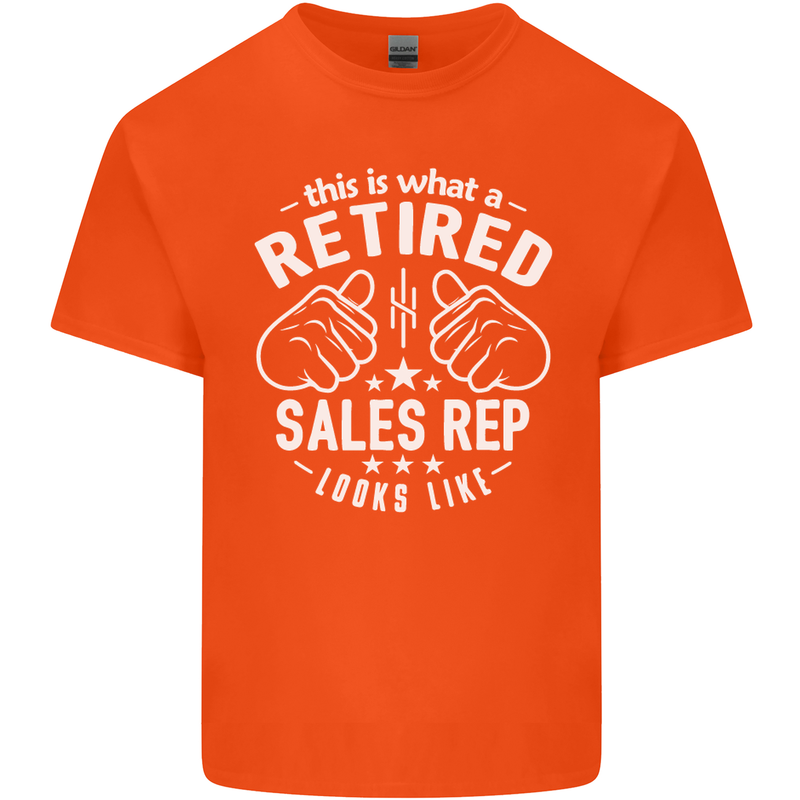 This Is What a Retired Sales Rep Looks Like Mens Cotton T-Shirt Tee Top Orange