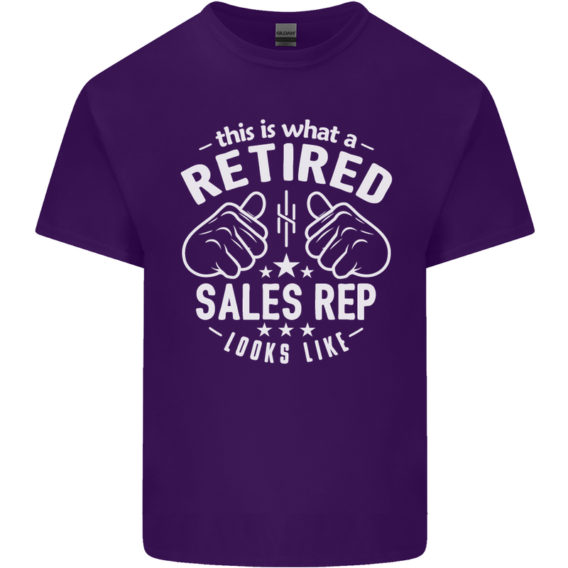 This Is What a Retired Sales Rep Looks Like Mens Cotton T-Shirt Tee Top Purple
