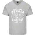 This Is What a Retired Sales Rep Looks Like Mens V-Neck Cotton T-Shirt Sports Grey