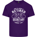 This Is What a Retired Secretary Looks Like Mens Cotton T-Shirt Tee Top Purple