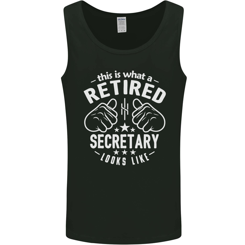 This Is What a Retired Secretary Looks Like Mens Vest Tank Top Black