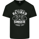 This Is What a Retired Singer Looks Like Mens V-Neck Cotton T-Shirt Black