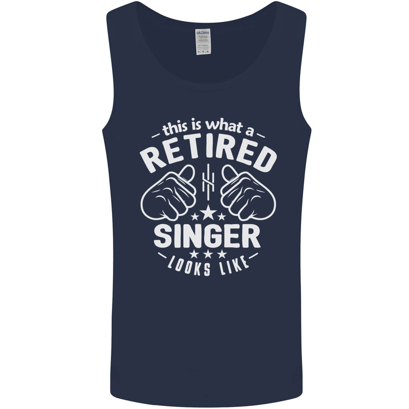 This Is What a Retired Singer Looks Like Mens Vest Tank Top Navy Blue