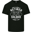 This Is What a Retired Soldier Looks Like Mens Cotton T-Shirt Tee Top Black