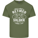 This Is What a Retired Soldier Looks Like Mens Cotton T-Shirt Tee Top Military Green