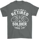 This Is What a Retired Soldier Looks Like Mens T-Shirt Cotton Gildan Charcoal