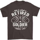This Is What a Retired Soldier Looks Like Mens T-Shirt Cotton Gildan Dark Chocolate