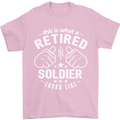 This Is What a Retired Soldier Looks Like Mens T-Shirt Cotton Gildan Light Pink
