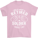 This Is What a Retired Soldier Looks Like Mens T-Shirt Cotton Gildan Light Pink