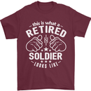 This Is What a Retired Soldier Looks Like Mens T-Shirt Cotton Gildan Maroon