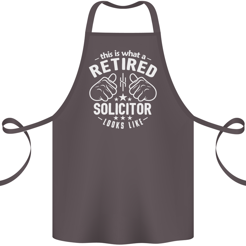 This Is What a Retired Solicitor Looks Like Cotton Apron 100% Organic Dark Grey