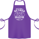 This Is What a Retired Solicitor Looks Like Cotton Apron 100% Organic Purple