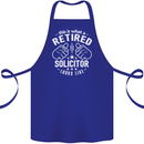 This Is What a Retired Solicitor Looks Like Cotton Apron 100% Organic Royal Blue