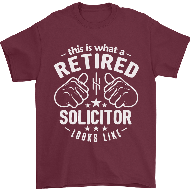This Is What a Retired Solicitor Looks Like Mens T-Shirt Cotton Gildan Maroon