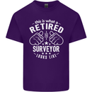 This Is What a Retired Surveyor Looks Like Mens Cotton T-Shirt Tee Top Purple