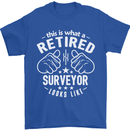 This Is What a Retired Surveyor Looks Like Mens T-Shirt Cotton Gildan Royal Blue