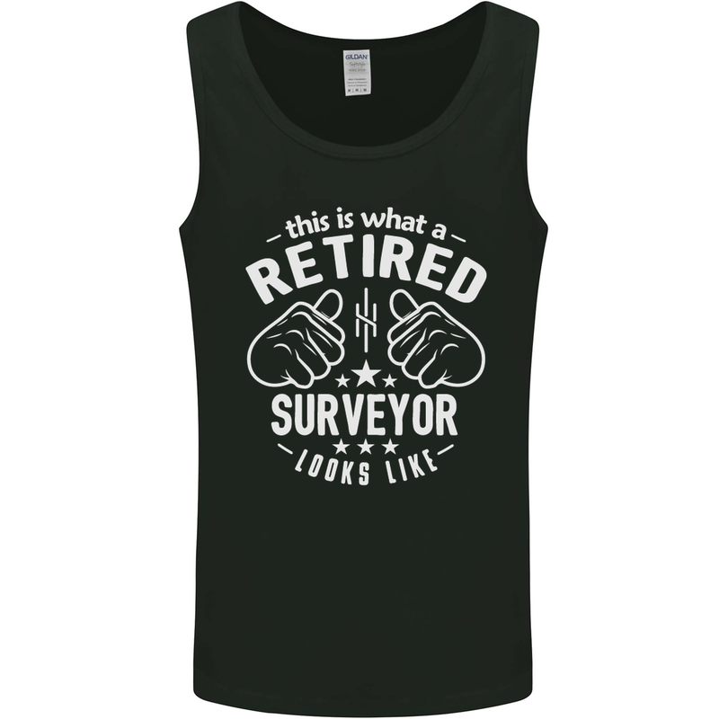 This Is What a Retired Surveyor Looks Like Mens Vest Tank Top Black